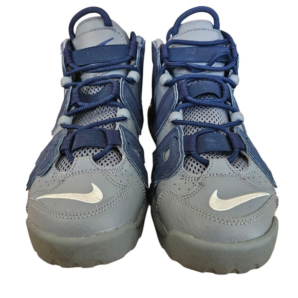 Size 6.5‎ (Big Boys)-Nike Air More Uptempo Cool Grey/ White Midnight Navy - Picture 5 of 10